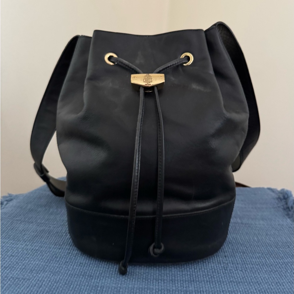 Mark Cross Vintage New York Bucket Bag Genuine Leather